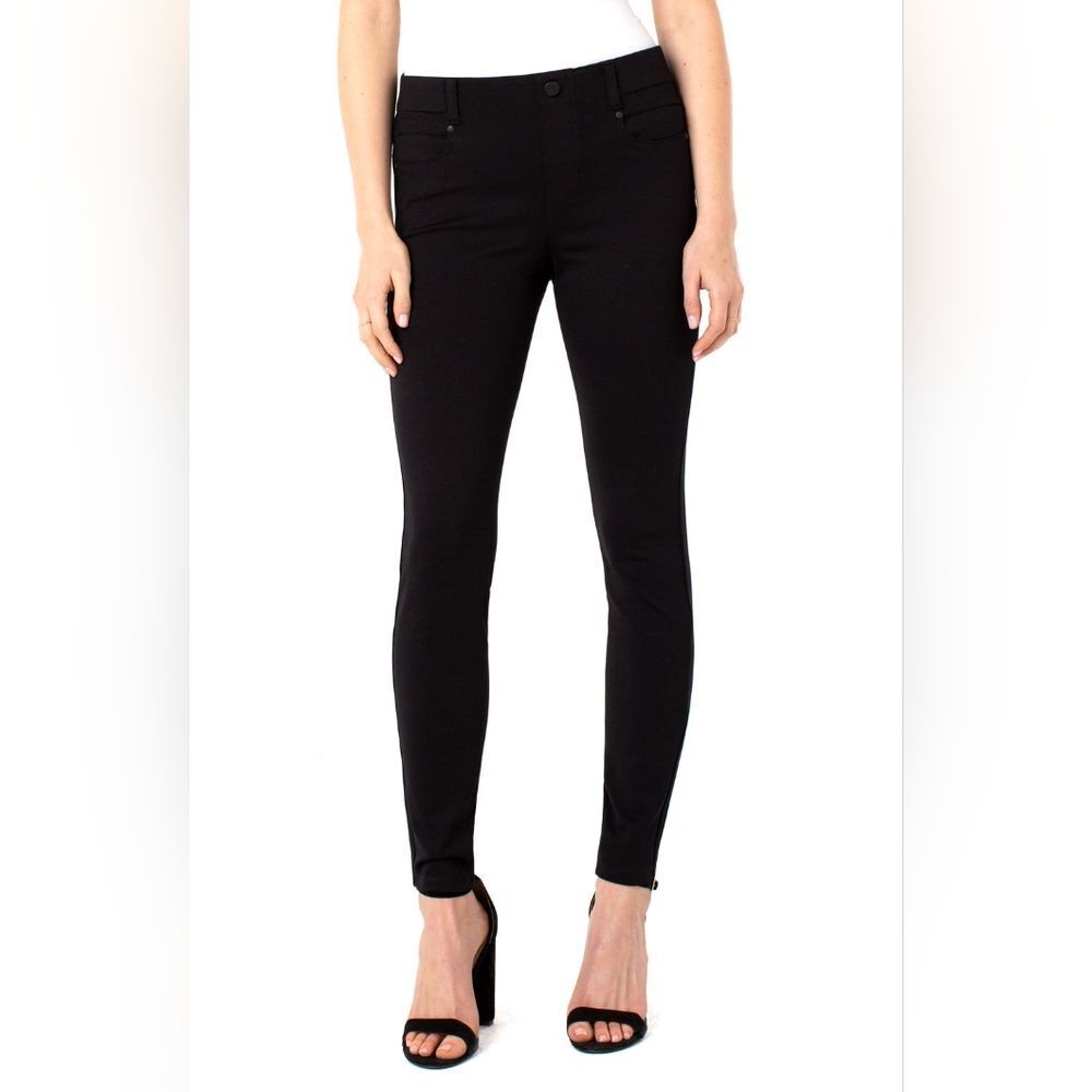 Liverpool Size 0/25 Black The Gia Glider Pull On Super Stretch Skinny Ponte Pant